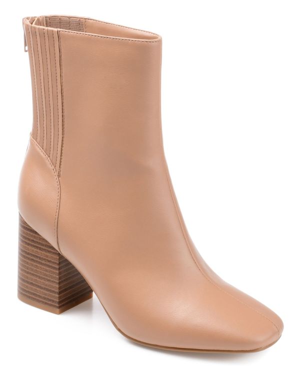 ジュルネ コレクション レディース シューズ ブーツ・レインブーツ Journee Collection Women's Maize Square Toe Booties Nude