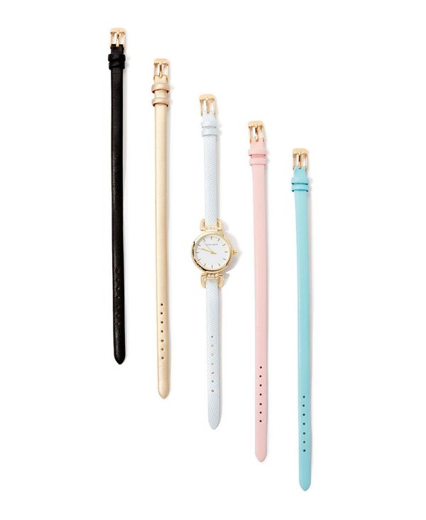 限定価格セール ローラアシュレイ レディース 腕時計 アクセサリー Gold T Bar Slidethrough Interchangeable Stone Lugs Set Watch Gold 超激安 Neostudio Ge