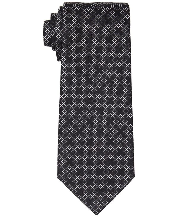 カルバンクライン メンズ ネクタイ アクセサリー Men's X Crossing Geo Tie Black