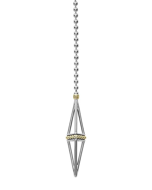 最安値 ラゴス レディース ネックレス チョーカー ペンダントトップ アクセサリー 18k Gold Sterling Silver Ksl Pyramid Lariat Necklace 28 Gold Silver 最新コレックション Www Softlogique Com