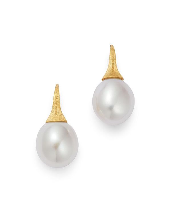 マルコ ビチェゴ レディース アクセサリー ピアス・イヤリング Marco Bicego 18K Yellow Gold Africa Freshwater Pearl Drop Earrings White/Gold ホワイト