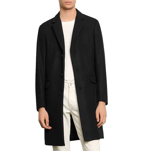 有名人芸能人 メンズファッション コート ジャケット サンドロ メンズ ジャケット ブルゾン アウター Apollo Topcoat Black Sercomedsa Cl