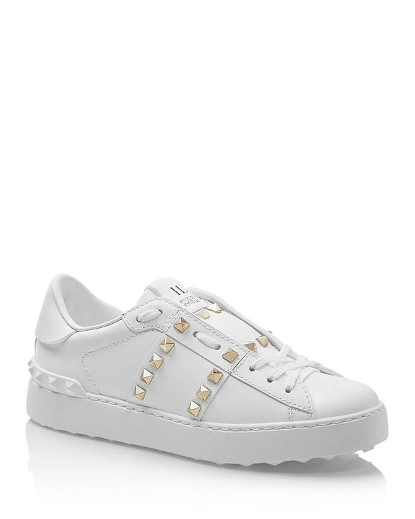 ヴァレンティノ レディース シューズ スニーカー Valentino Garavani Women's Rockstud Untitled Low Top Sneakers White/Gold Studs ホワイト 138,900円