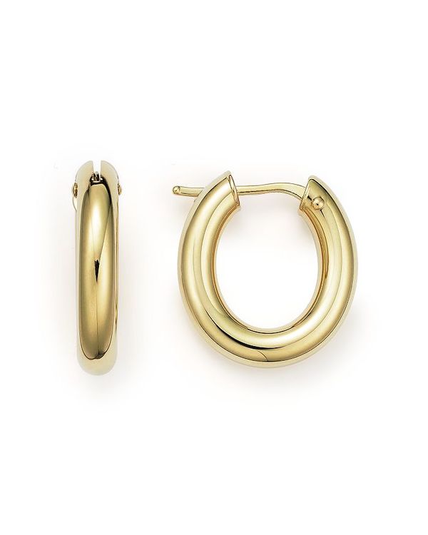 ロバートコイン レディース アクセサリー ピアス・イヤリング Roberto Coin 18K Yellow Gold Oval Hoop Earrings Gold ゴールド