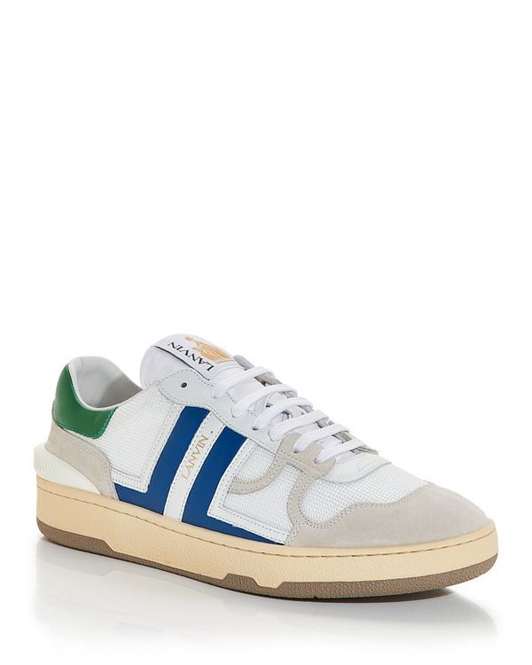 驚きの値段 楽天市場 ランバン メンズ スニーカー シューズ Men S Clay Low Top Sneakers White Blue Revida 楽天市場店 正規激安 365shop Uy