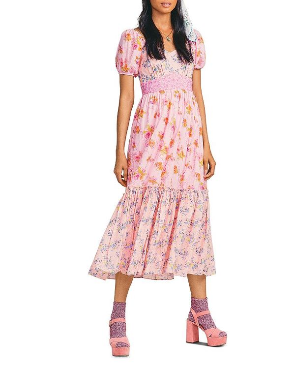 人気特価激安 楽天市場 ラブスハックファンシー レディース ワンピース トップス Angie Cotton Printed Midi Dress Exploded Pink Revida 楽天市場店 超目玉 Fiker Org