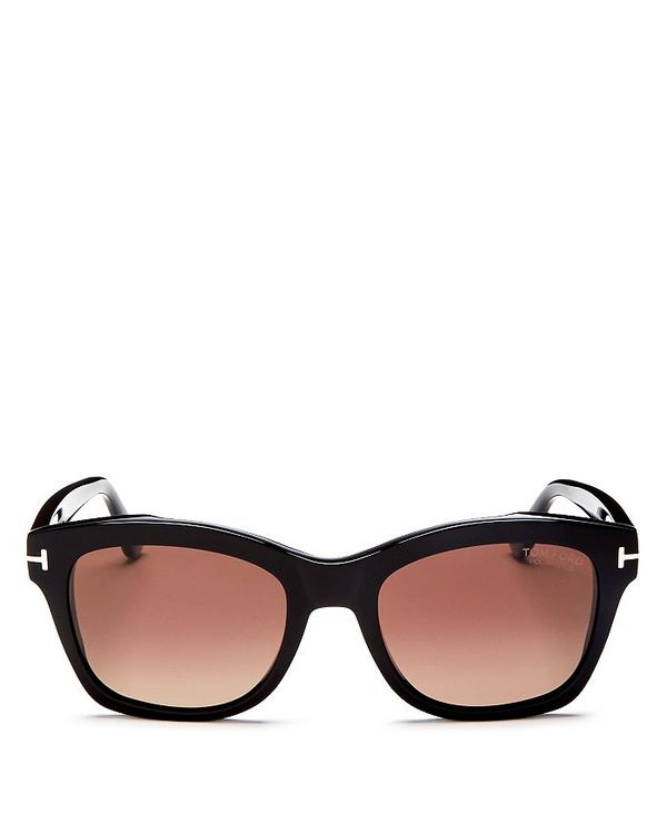 豪華 楽天市場 トム フォード レディース サングラス アイウェア アクセサリー Women S Lauren Polarized Square Sunglasses 52mm Shiny Black Brown Revida 楽天市場店 即納特典付き Www Egicons Com