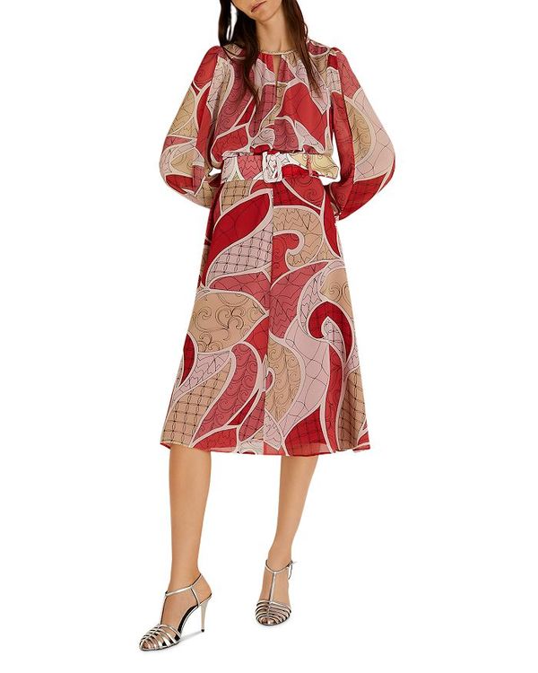 史上最も激安 マレーラ レディース ワンピース トップス Caprera Swirl Print Georgette Dress Beige 格安人気 Www Toyotires Ca