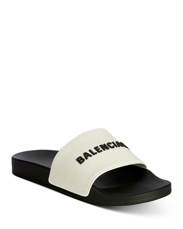 メンズ バレンシアガ サンダル サンダル Blanc Noir靴 Blanc Noir Revida 店 メンズ バレンシアガ バレンシアガ Sandals メンズ靴 Slide サイズ交換無料 シューズ Blanc Noir シューズ 送料無料 Pool Men S