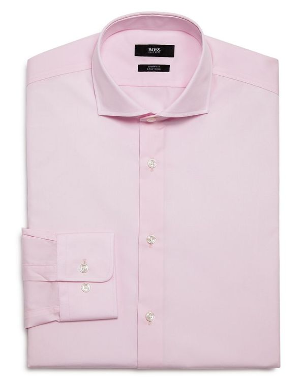 ボス メンズ トップス シャツ BOSS Solid Sharp Fit Dress Shirt Light Pink ピンク