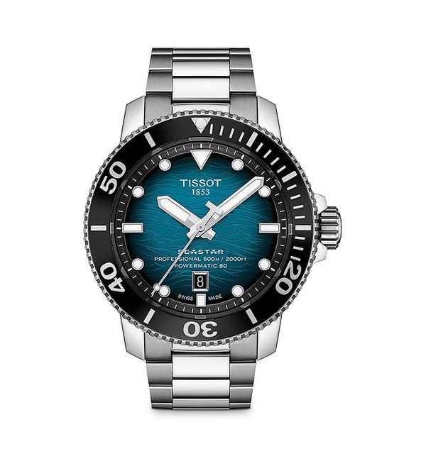 ティソット レディース アクセサリー 腕時計 Tissot Seastar 2000 Professional Watch 46mm Aqua/Silver アクア