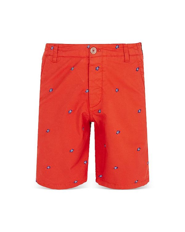 60 Off ヴィルブレクイン メンズ ハーフパンツ ショーツ ボトムス Slim Fit Turtle Embroidered Bermuda Shorts Orange 超美品 koren Co Il