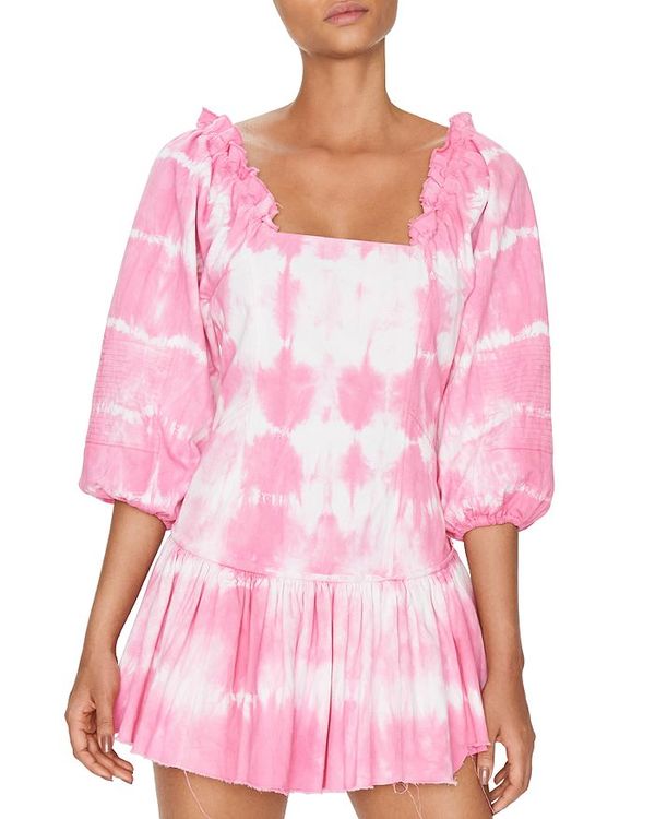 サイズ交換無料 レディース 送料無料 ワンピース Chai レディース Hibiscus ラブスハックファンシー トップス Dress Dyed トップス Chai ラブスハックファンシー ワンピース Tie Dyed Mini Dress Hibiscus Revida 店