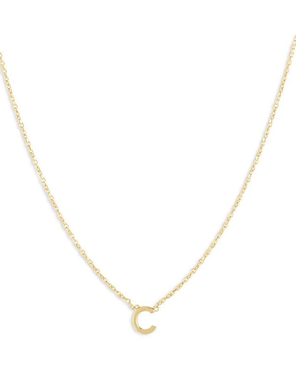 ムーン & メドウ レディース アクセサリー ネックレス・チョーカー・ペンダントトップ レース Moon & Meadow 14K Yellow Gold Initial Pendant Necklace C イエロー