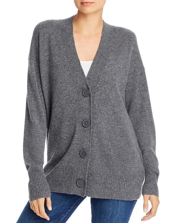 新しいコレクション エキプモン レディース ニット セーター アウター Cashmere Button Front Elder Cardigan Heather Gray 国内配送 Bonus Derbyde Ae