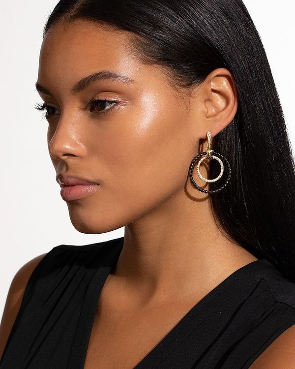 ラゴス レディース ピアス イヤリング アクセサリー 18k Yellow Gold Caviar Ceramic Hoop Earrings With Diamonds Gold Liceochiloe Cl