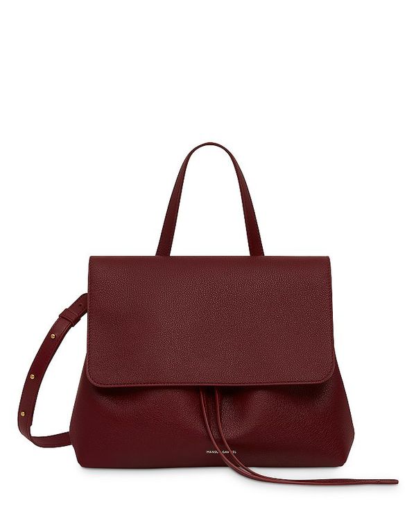 マンサーガブリエル レディース ハンドバッグ バッグ Lady Leather Satchel Claret Oswegocountybusiness Com