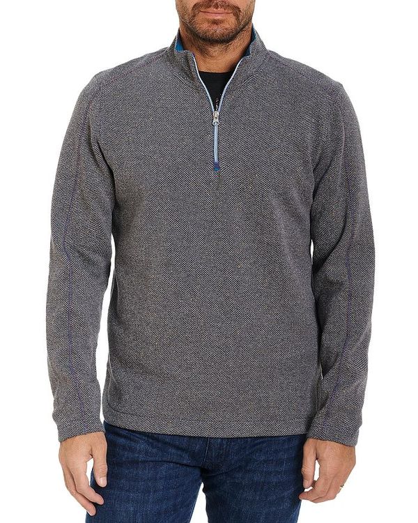 ロバートグラハム メンズ パーカー 汗 アウター Lindell Cotton Blend Classic Fit Quarter Zip Mock Neck Sweatshirt 100 Exclusive Navy Orbisresearch Com