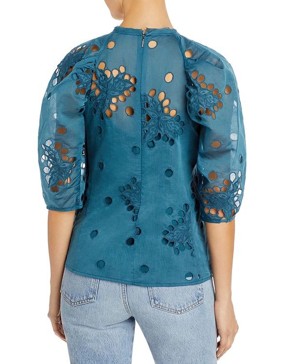 レベッカテイラー レディース シャツ トップス Honeysuckle Top Deep Teal Painfreepainrelief Com