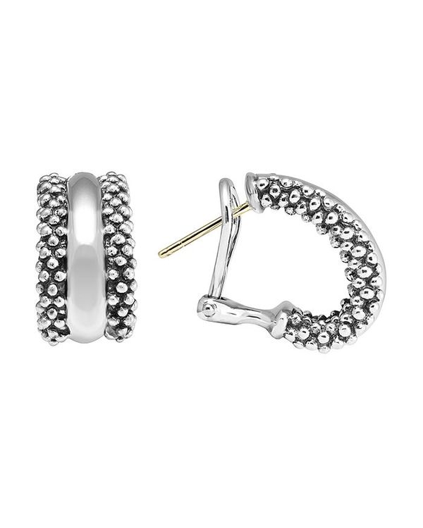 ラゴス レディース アクセサリー ピアス・イヤリング LAGOS Caviar Hoop Earrings in Sterling Silver シルバー