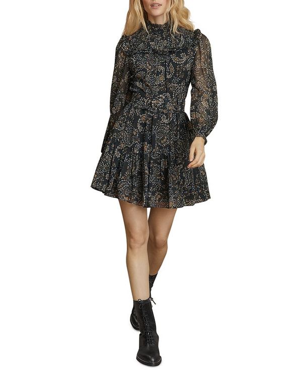 レディース ワンピース トップス Printed 送料無料 レディース ニコラスカークウッド Paiレディースファッション Etched ニコラスカークウッド Anya ワンピース サイズ交換無料 Pai トップス Anya Printed Belted Dress Etched Pai Revida 店 特価商品