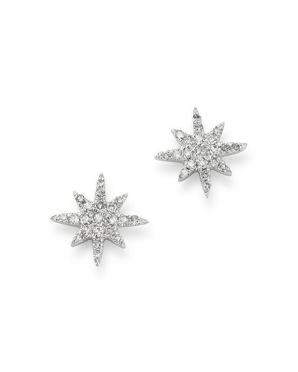 メイラティ レディース アクセサリー ピアス・イヤリング Meira T 14K White Gold Diamond Starburst Stud Earrings White ホワイト