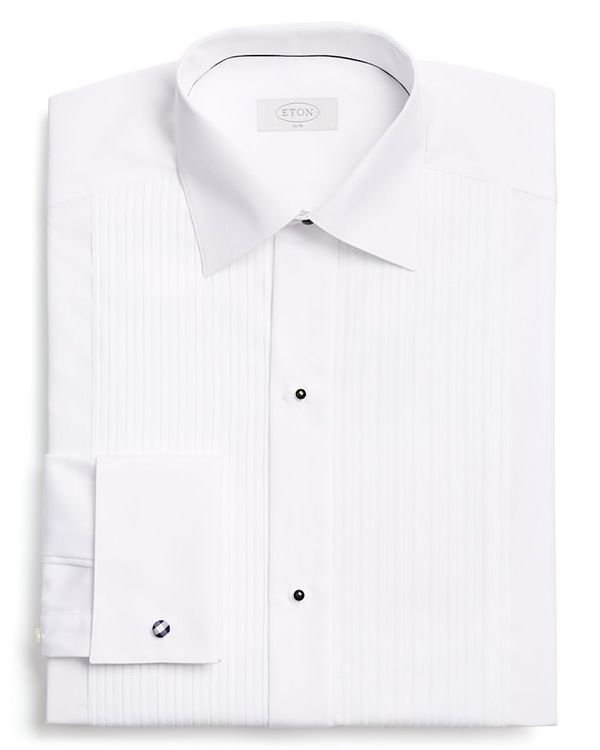 エトン メンズ トップス シャツ スリムフィット プリーツ Eton Slim Fit Pleated Bib Tuxedo Shirt White ホワイト|ReVida 店
