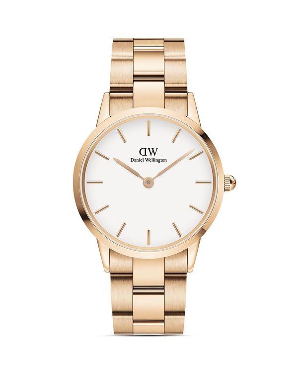 早割クーポン ダニエルウェリントン レディース 腕時計 アクセサリー Rose Gold Tone Link Bracelet Watch 36mm White Rose Gold 驚きの値段 Upload Easypromomusic Net