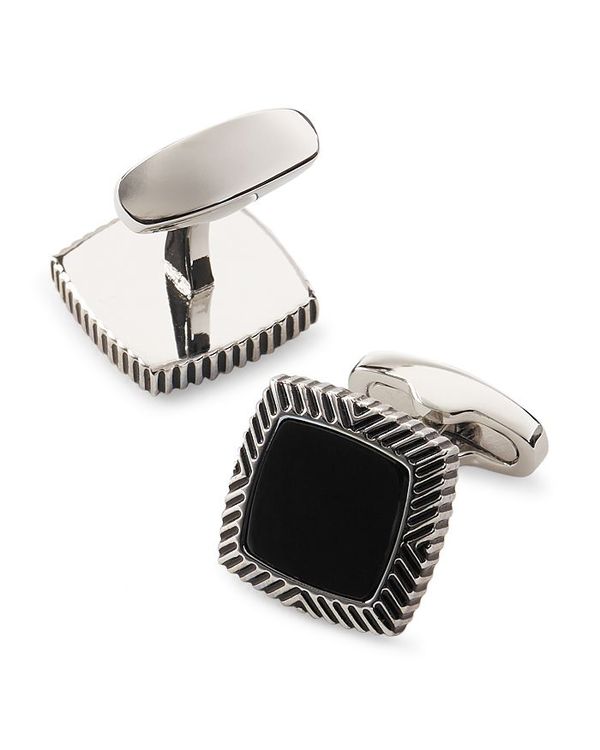 リンクアップ メンズ アクセサリー カフスボタン LINK UP Onyx Square Cufflinks Onyx