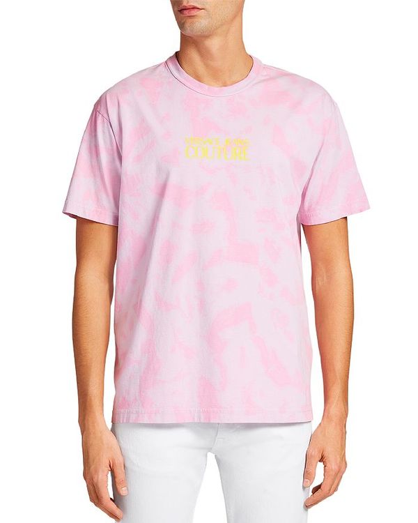 大注目 楽天市場 ヴェルサーチ メンズ Tシャツ トップス Tie Dye Logo Tee Pink Revida 楽天市場店 絶対一番安い Tehnolux Me