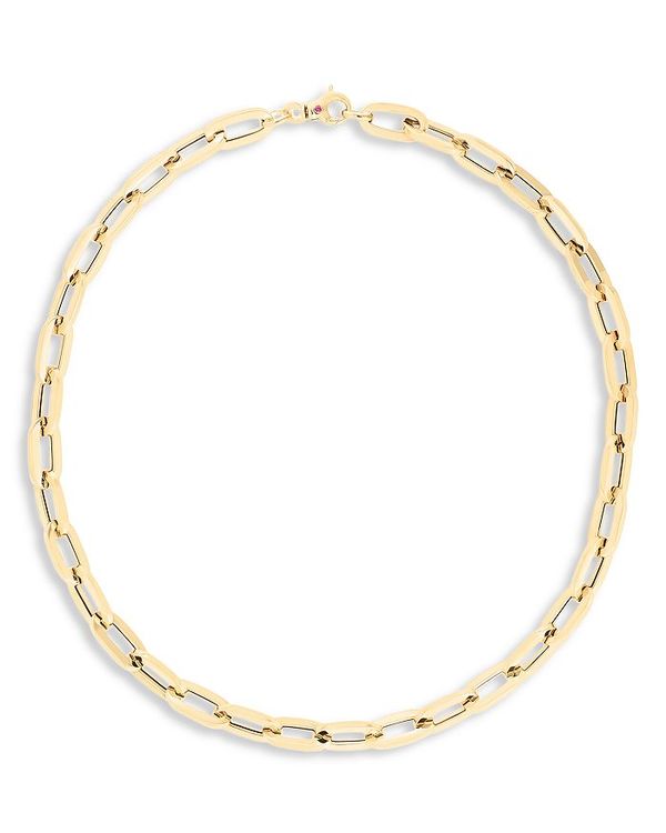 ロバートコイン レディース アクセサリー ネックレス・チョーカー・ペンダントトップ レース Roberto Coin 18K Yellow Gold Classic Oro Paperclip Link Collar Necklace 17\