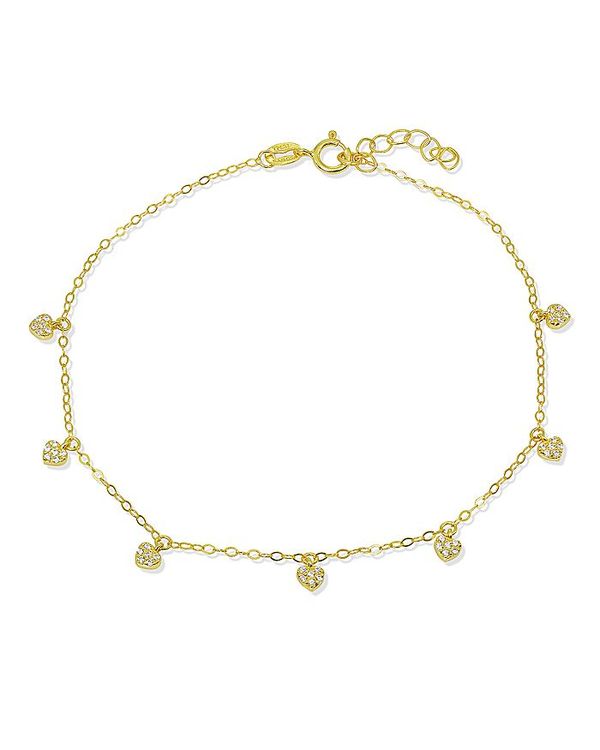 アクア レディース アクセサリー ブレスレット・バングル・アンクレット アンクル AQUA Pave Heart Charm Ankle Bracelet - 100% Exclusive Gold ゴールド