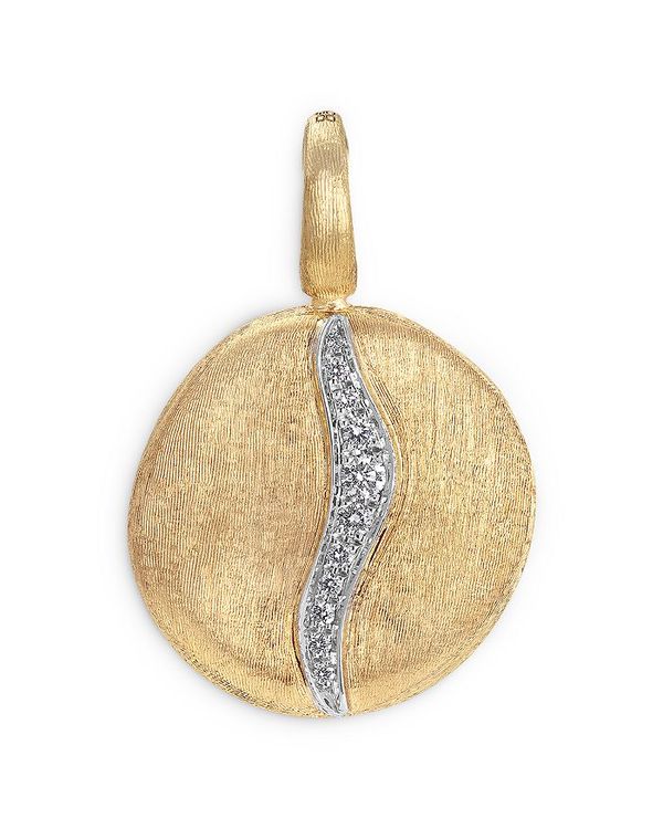 マルコ ビチェゴ レディース アクセサリー ネックレス・チョーカー・ペンダントトップ Marco Bicego 18K White & Yellow Gold Jaipur Diamond Disc Pendant Gold ゴールド 415,710円