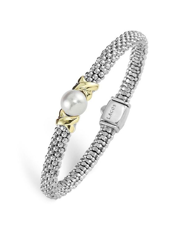 ラゴス レディース アクセサリー ブレスレット・バングル・アンクレット LAGOS Sterling Silver "Luna" Cultured Freshwater Pearl Rope Bracelet White/Gold ホワイト｜ReVida 店