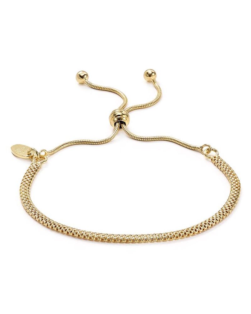 アルジェントヴィーヴォ レディース アクセサリー ブレスレット・バングル・アンクレット メッシュ Argento Vivo Mesh Chain Adjustable Bracelet Gold ゴールド