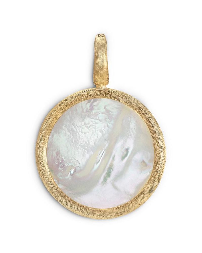 マルコ ビチェゴ レディース アクセサリー ネックレス・チョーカー・ペンダントトップ Marco Bicego 18K Yellow Gold Jaipur Mother of Pearl Pendant White/Gold ホワイト