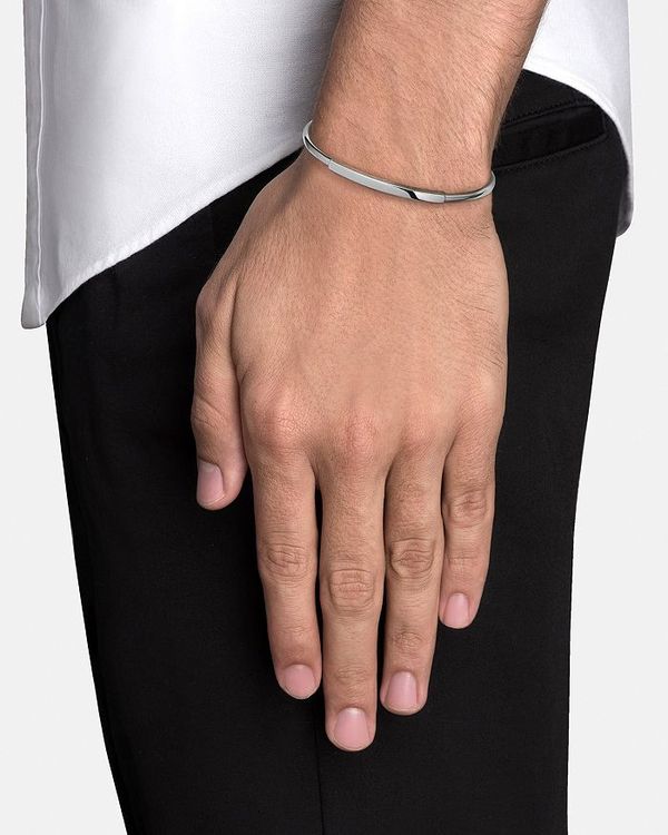 新作モデル ミアンサイ メンズ ブレスレット バングル アンクレット アクセサリー Id Cuff Bracelet In Sterling Silver Silver 最も優遇 Flossingdirect Com