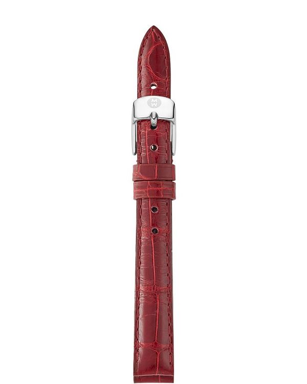 激安ブランド ミッシェル レディース 腕時計 アクセサリー Alligator Watch Strap 14mm Cabernet Red お気にいる Logisticegypt Com