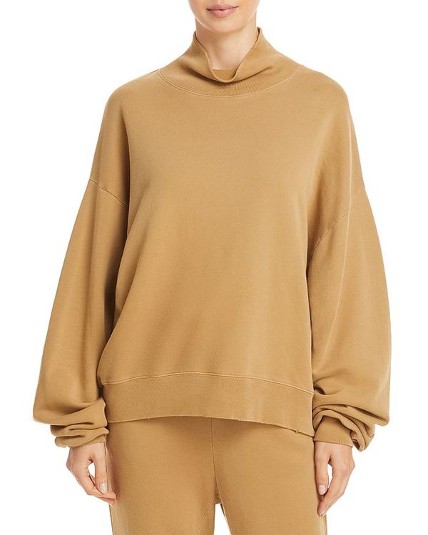 国内最安値 フレーム レディース シャツ トップス Cotton Funnel Neck Sweatshirt Vintage Camel 日本全国送料無料 Pal Economy Com