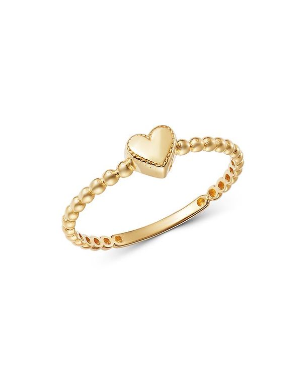 ムーン & メドウ レディース アクセサリー リング Moon & Meadow 14K Yellow Gold Heart Ring - 100% Exclusive Gold ゴールド｜ReVida 店