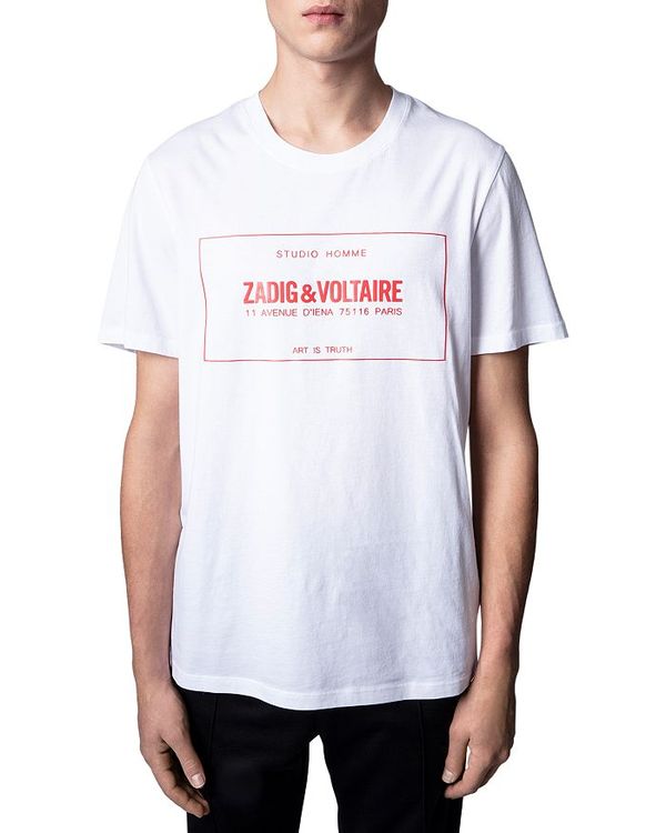 コール オブ デューティ ブラックオプス 楽天市場 ザディグ エ ヴォルテール メンズ Tシャツ トップス Ted Blason Cotton Logo Graphic Tee Blanc Revida 楽天市場店 サイバーボッツ Livinginmalta Com