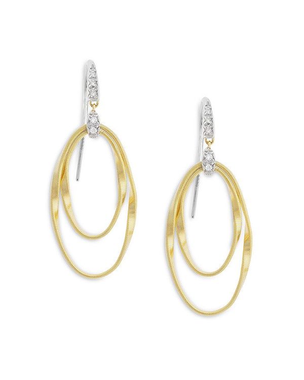 マルコ ビチェゴ レディース アクセサリー ピアス・イヤリング Marco Bicego 18K Yellow Gold Onde Double Loop Hook Earrings Yellow/White Gold ホワイト