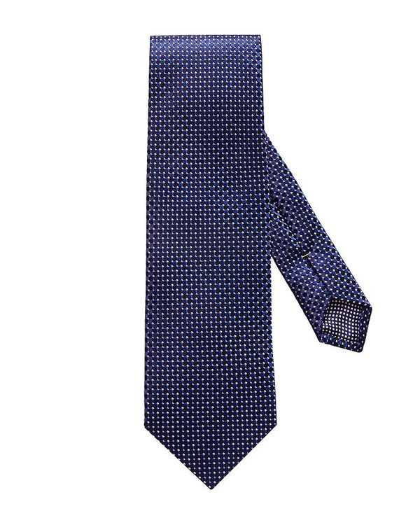 エトン メンズ アクセサリー ネクタイ シルク Eton Dot Silk Classic Tie Navy ネイビー