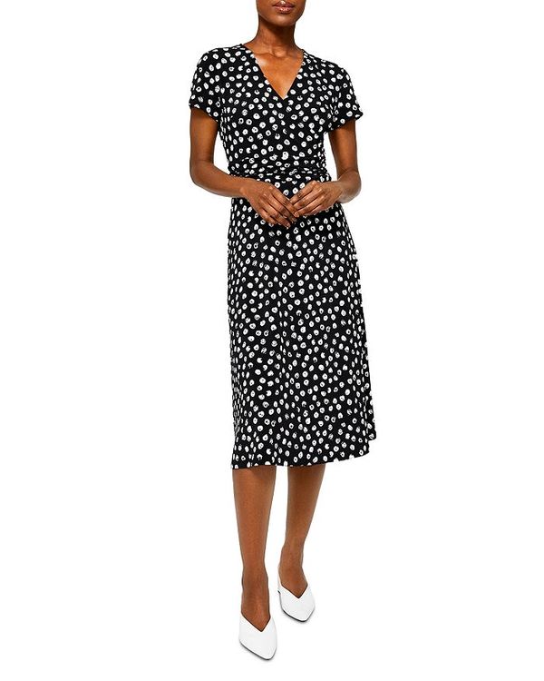 レディースファッション ワンピース 流行に ワンピース レディース レオタ トップス Black Dress Midi Crossover Dot Polka Amiya Coloradomaternalmentalhealth Org