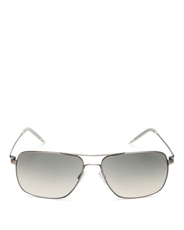 オリバーピープルズ レディース 付属物 サングラス・アイウェア Oliver Peoples Unisex Clifton Brow Bar Square Sunglasses 58粍 Antique Pewter/Shale Gradient ピューター