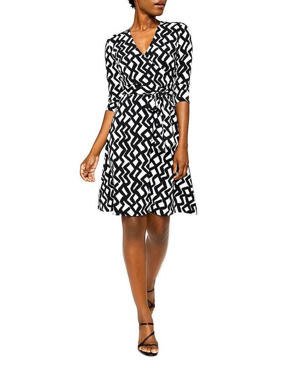 フレッシュシリーズ新登場 Three Quarter Wrap Perfect トップス ワンピース レディース レオタ Sleeve Black Dress 61 Black