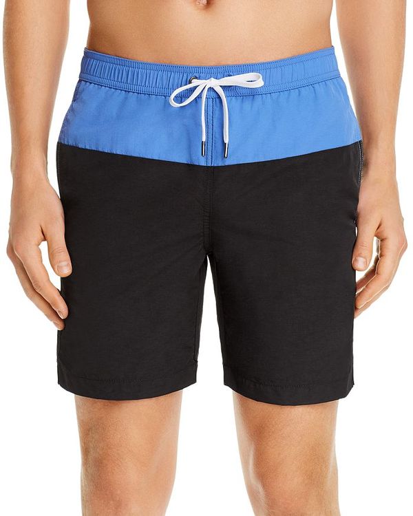 新品入荷 オニア メンズ ハーフパンツ ショーツ 水着 Charles 7 Color Block Swim Trunks Black Blue 種類豊富な品揃え Aqsasport Org