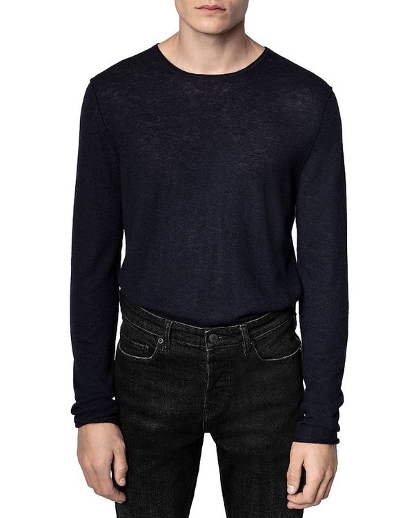 予約中 ザディグ エ ヴォルテール メンズ ニット セーター アウター Teiss Cashmere Sweater Noir Osha Ge