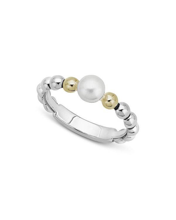 ラゴス レディース アクセサリー リング LAGOS Sterling Silver & 18K Yellow Gold Luna Cultured Freshwater Pearl Ring Multi/Silver シルバー