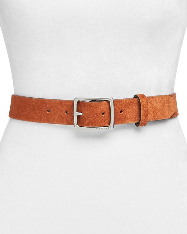 ラグアンドボーン レディース ベルト アクセサリー Women's Boyfriend Belt Brown Silver